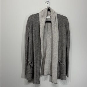 Aritzia Babaton Open Front Cardigan Sweater Grey Extra Small